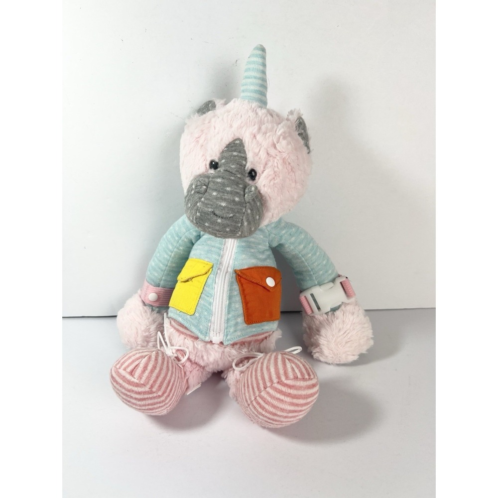 Demdaco " Sparkle The Unicorn" Plush Buckle And Snap Buddies Buddy Interactive
